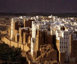 Puzzle Παλιά τειχών Shibam, Υεμένη.